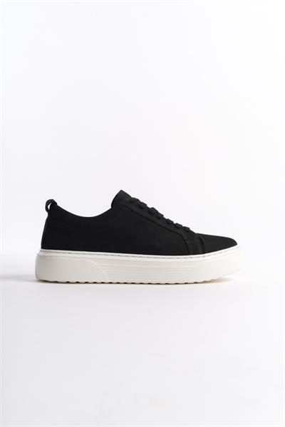 Mubiano Hakiki Deri MBNBKM3-S Erkek Nubuk Siyah Sneaker & Spor Ayakkabı
