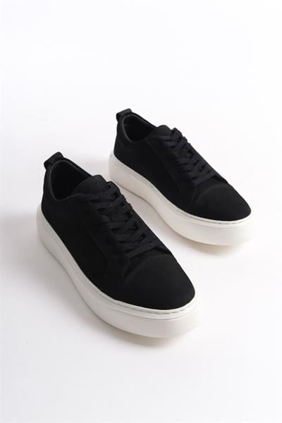 Mubiano Hakiki Deri MBNBKM3-S Erkek Nubuk Siyah Sneaker & Spor Ayakkabı