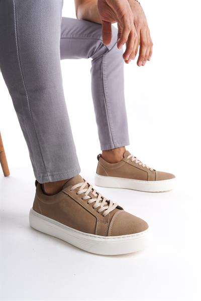 Mubiano Hakiki Deri MBNBKM3-VZ Erkek Nubuk Vizon Sneaker & Spor Ayakkabı