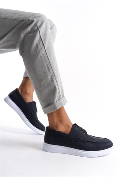 Mubiano MBRGN104-LCV  Lacivert Nubuk Erkek Bağcıklı Loafer