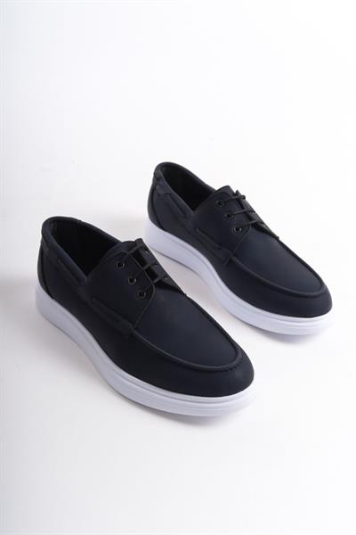 Mubiano MBRGN104-LCV  Lacivert Nubuk Erkek Bağcıklı Loafer