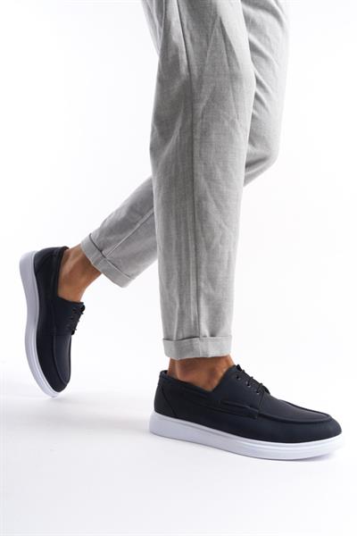 Mubiano MBRGN104-LCV  Lacivert Nubuk Erkek Bağcıklı Loafer
