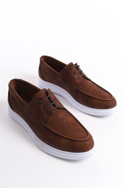 Mubiano MBRGN104-TB  Taba Nubuk Erkek Bağcıklı Loafer