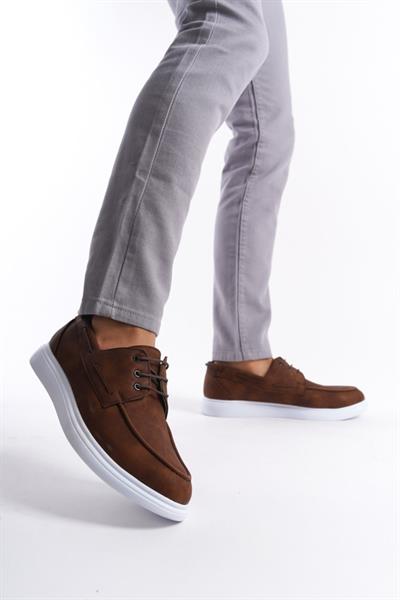 Mubiano MBRGN104-TB  Taba Nubuk Erkek Bağcıklı Loafer