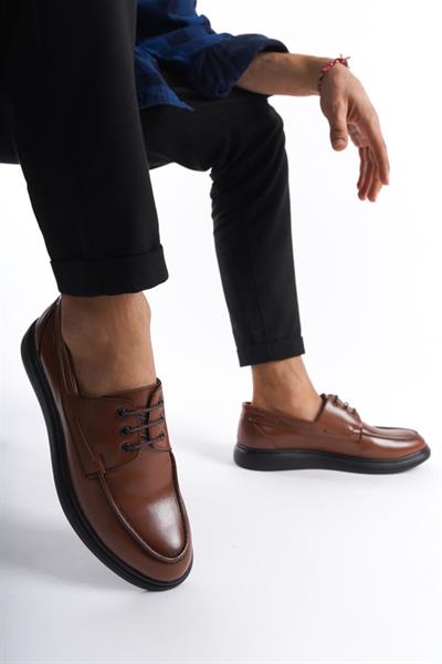 Mubiano MBRGN105-TB Taba Erkek Bağcıklı Loafer