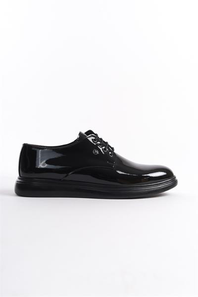 Mubiano MBRGN88-S Siyah Erkek Rugan Bağcıklı Loafer