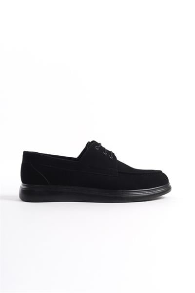 Mubiano MBSRGN105-S Siyah Süet Erkek Bağcıklı Loafer