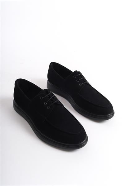 Mubiano MBSRGN105-S Siyah Süet Erkek Bağcıklı Loafer