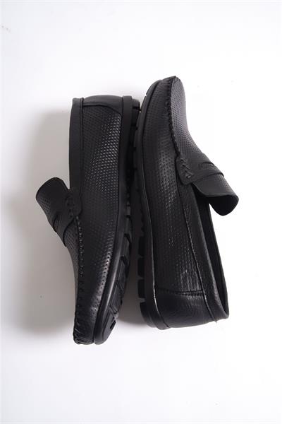 Mubiano Hakiki Deri SRG333S İç Dış Zımba Detaylı Erkek Loafer