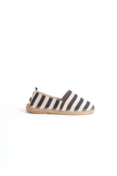 Mubiano Summer Erkek Jüt Taban Keten Lacivert/Beyaz Espadril -MSSR3535-LB