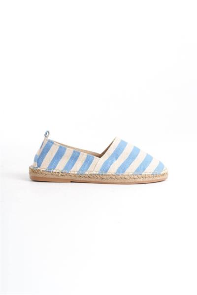 Mubiano Summer Erkek Jüt Taban Keten Mavi/Beyaz Espadril -MSSR3535-MB