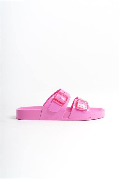 Mubiano Summer Kadın Jelly Mat Pembe Düz Terlik-MSTB146-PMB