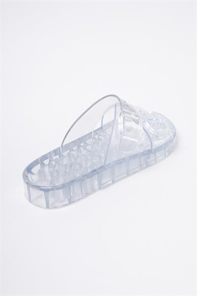 Mubiano Summer Kadın Jelly Şeffaf Cam Düz Terlik-MSTB188-CM