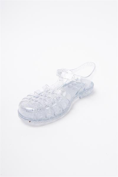 Mubiano Summer Kadın Jelly Toka Detay Şeffaf Gri Sim Düz Sandalet-MSTB844-SGS