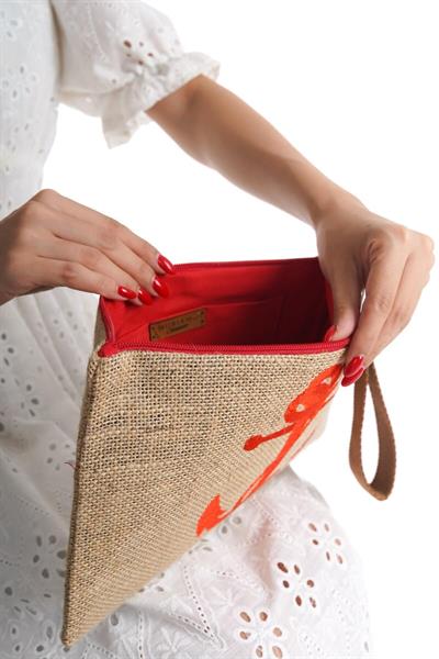 Mubiano Summer Kadın Jüt Hasır Kumaş Çapa Clutch & Portföy Çanta - MSLY0103-BJ