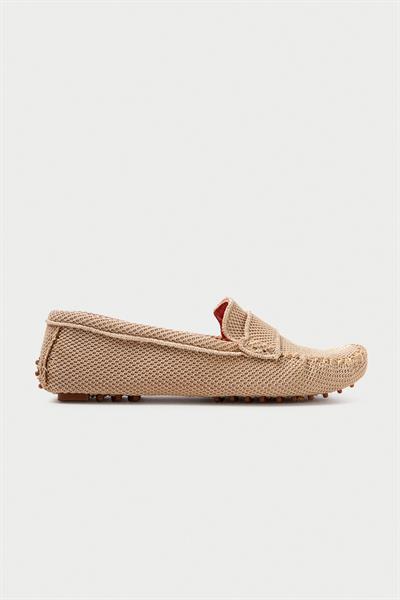 Mubiano Summer Kadın Triko Bej Babet & Loafer -MSTB2020-BJ