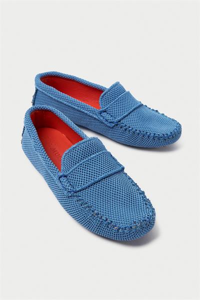 Mubiano Summer Kadın Triko Mavi Babet & Loafer -MSTB2020-M