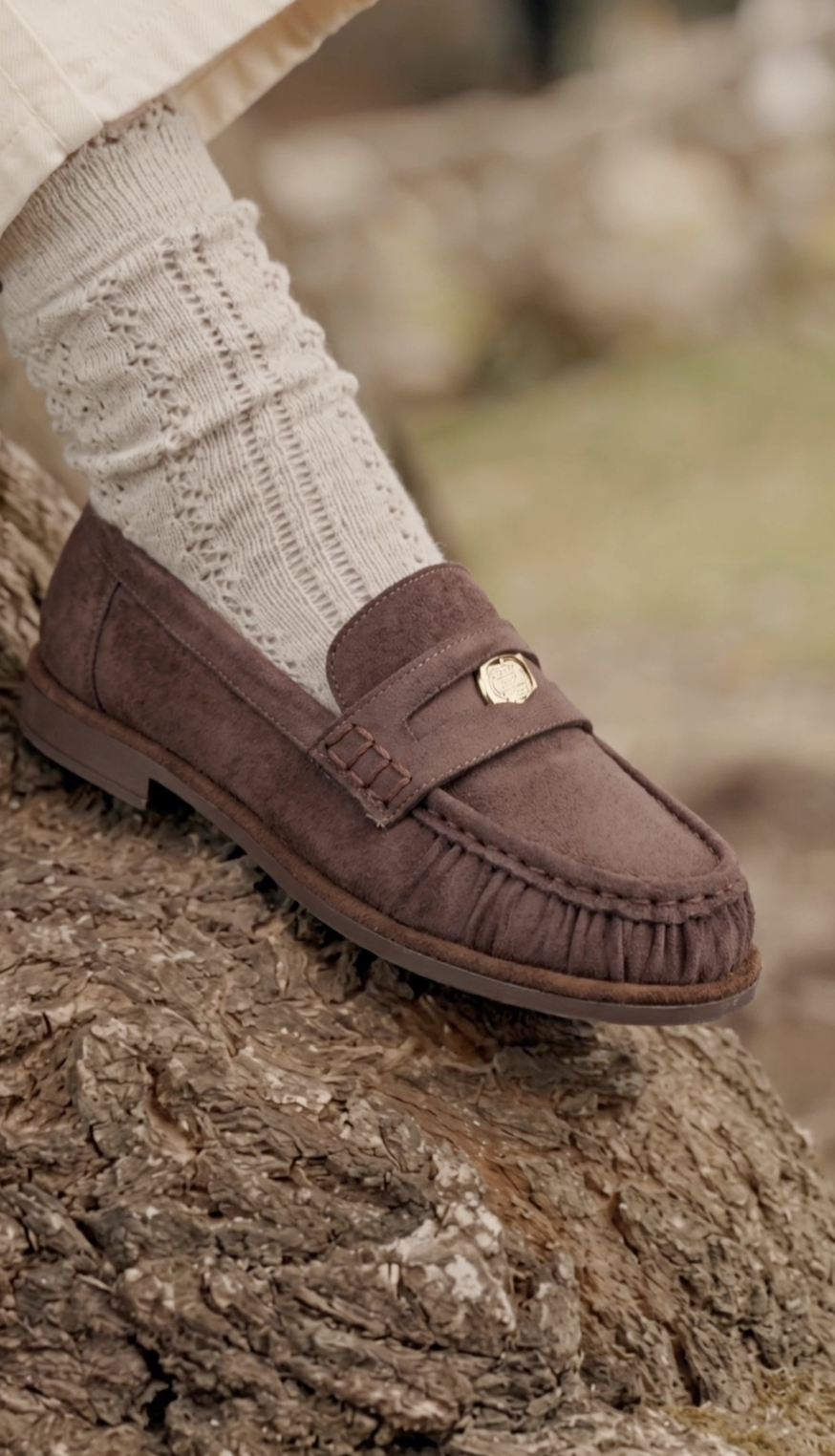 Süet loafer kombini