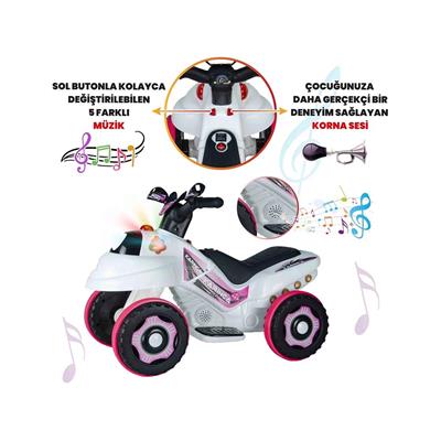 Karınca Atv 6 Volt Beyaz Prenses