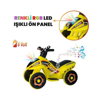 Safari 6 Volt Sarı Atv
