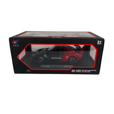 Pasifik 1:24 Sesli Işıklı Metal Araba Nissan GTR