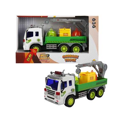 Sunman 1:16 Maxx Wheels Sesli ve Işıklı Geri Dönüşüm Kamyonları