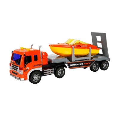 Sunman 1:16 Maxx Wheels Sesli ve Işıklı Bot Taşıyıcı Tır 38 cm