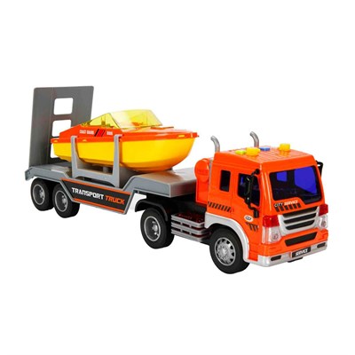 Sunman 1:16 Maxx Wheels Sesli ve Işıklı Bot Taşıyıcı Tır 38 cm