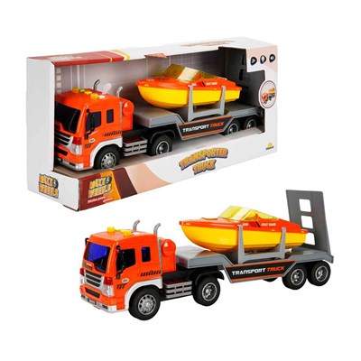 Sunman 1:16 Maxx Wheels Sesli ve Işıklı Bot Taşıyıcı Tır 38 cm