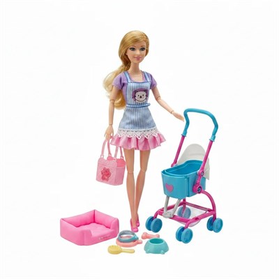 Samatlı Oyuncak Aksesuarlı Büyük Boy Bebek