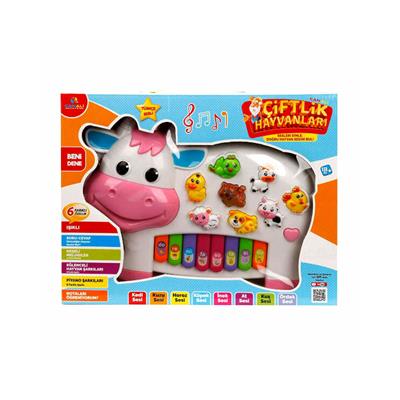Can Ali Çiftlik Hayvanları Sesli ve Işıklı İnek Piyano