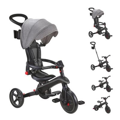 Globber Explorer 4in1 Katlanabilir Bisiklet Siyah Gri
