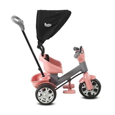Ümit Babyhope Bobo Speed Tenteli Pembe Gri 3 Teker İtmeli Bisiklet