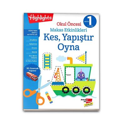 Dikkat Atölyesi Kes Yapıştır Makas Etkinlikleri 4lü Set