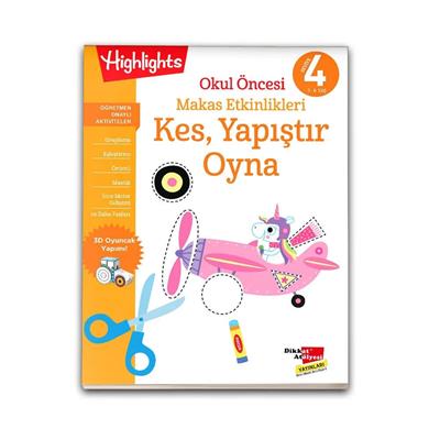 Dikkat Atölyesi Kes Yapıştır Makas Etkinlikleri 4lü Set