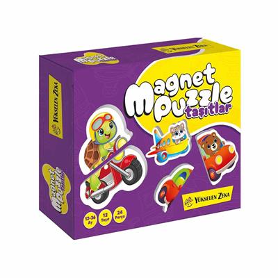 Magnet Puzzle Taşıtlar 12-36 Ay 24 Parça