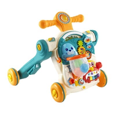 Baby 2 Go 4ü 1 Arada Mavi Aktivite Masası İlk Arabam Scooter Sesli Pilli