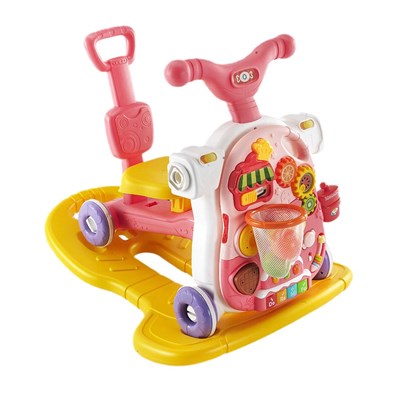 Baby 2 Go 5i 1 Arada Pembe Aktivite Masa Scooter İlk Arabam Oturaklı Sesli