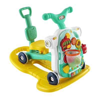 Baby 2 Go 5i 1 Arada Yeşil Aktivite Masa Scooter İlk Arabam Oturaklı Sesli