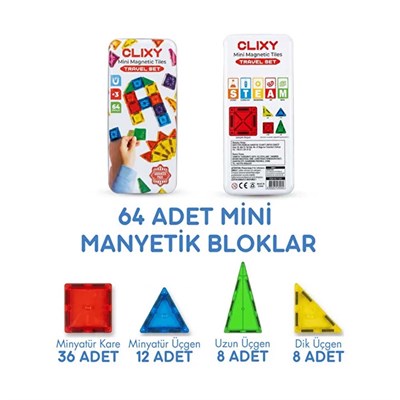 Gepettoys Mini Manyetik Bloklar 64 Parça