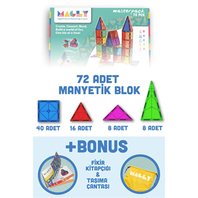 Magly Manyetik Blok 72 Parça