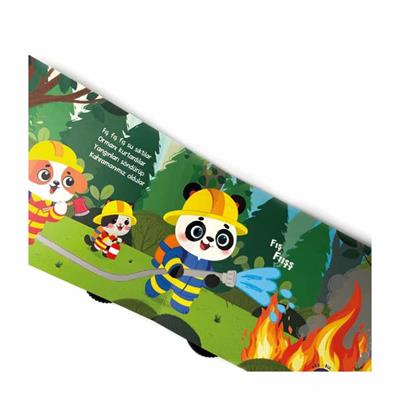 Oyuncak Kitap İtfaiye Gerçek Tekerlekli
