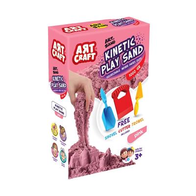 Dede Aksesuarlı Pembe Kinetik Oyun Kumu 1000 Gr
