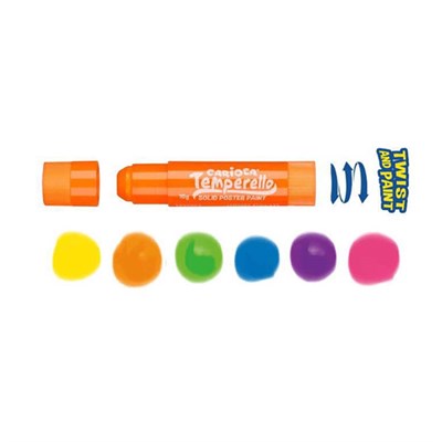 Carioca Temperello Sticks Poster Boyama Kalemi Fosforlu 6lı