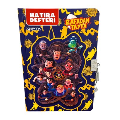 Rafadan Tayfa Kilitli Hatıra Defteri 96 Yaprak