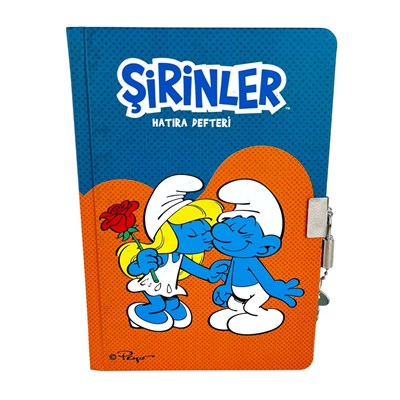 Şirinler Kilitli Hatıra Defteri 96 Yaprak