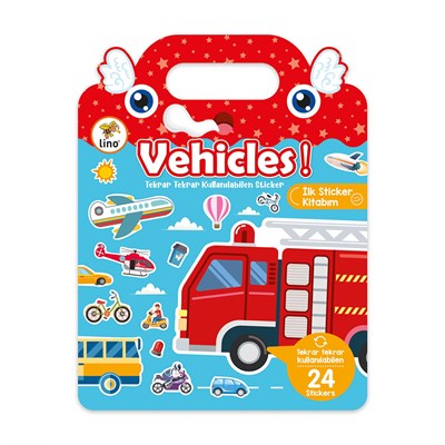 Lino Tekrar Tekrar Kullanılabilen İlk Sticker Kitabım Vehicles