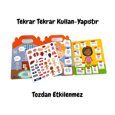Lino Tekrar Tekrar Kullanılabilen İlk Sticker Kitabım My Body
