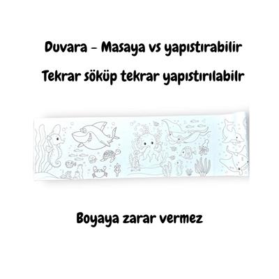 Lino Yapışkanlı Boyama Rulosu Sea World 86x20 Cm