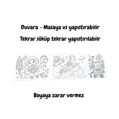 Lino Yapışkanlı Boyama Rulosu Dream Space 86x20 Cm